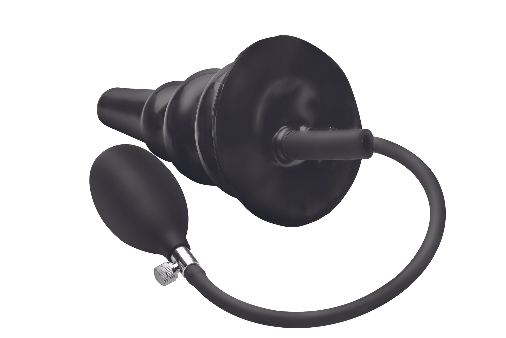 Opblaasbare Enema Buttplug - Zwart