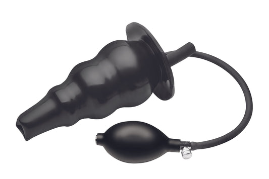 Opblaasbare Enema Buttplug - Zwart