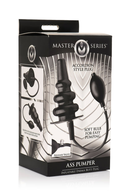 Opblaasbare Enema Buttplug - Zwart