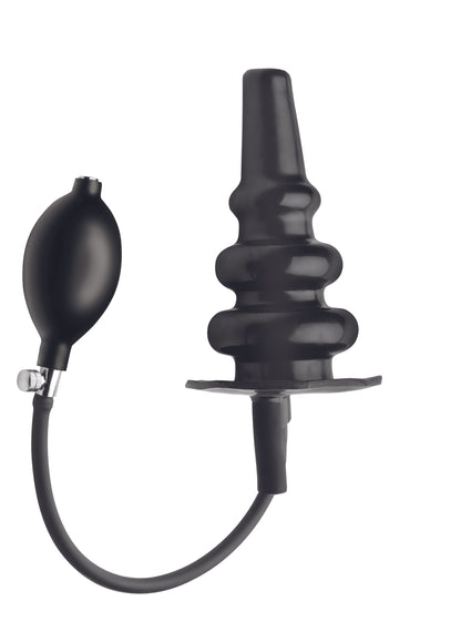 Opblaasbare Enema Buttplug - Zwart