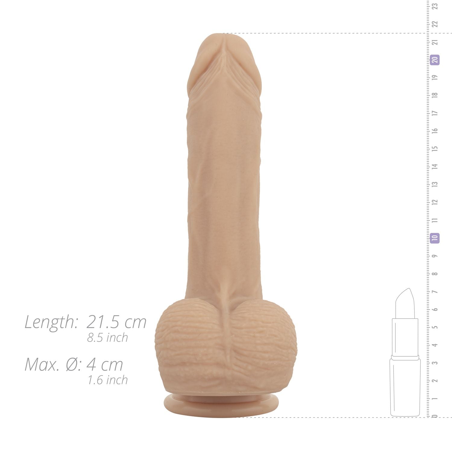 Real Fantasy -  Mason Stotende, Verwarmbare en Vibrerende Dildo