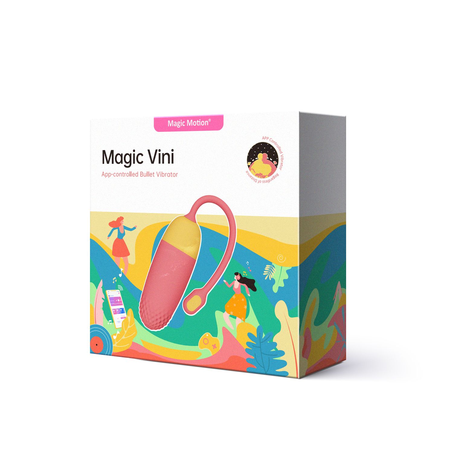 Magic Motion - Vini App Controlled Vibratie Eitje - Koraal/Geel