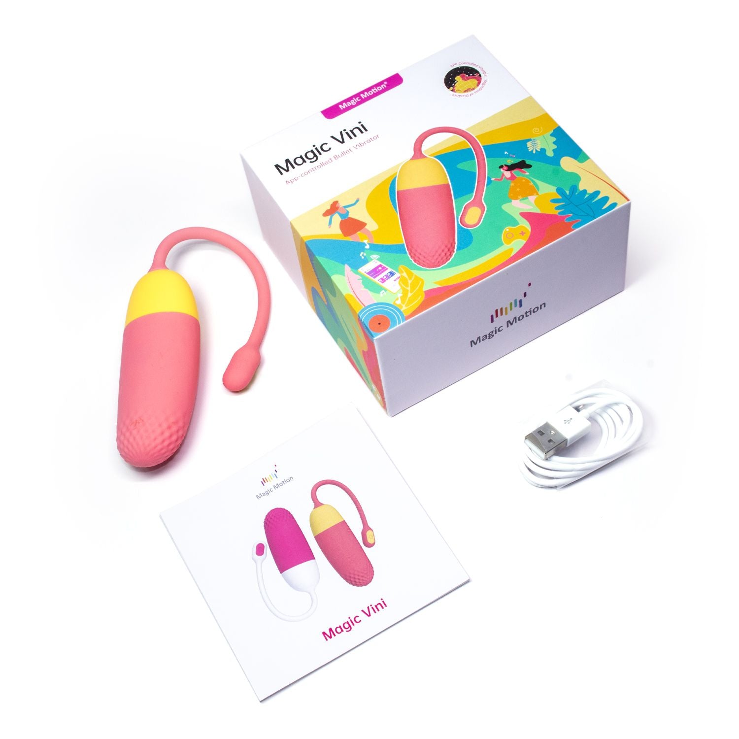 Magic Motion - Vini App Controlled Vibratie Eitje - Koraal/Geel