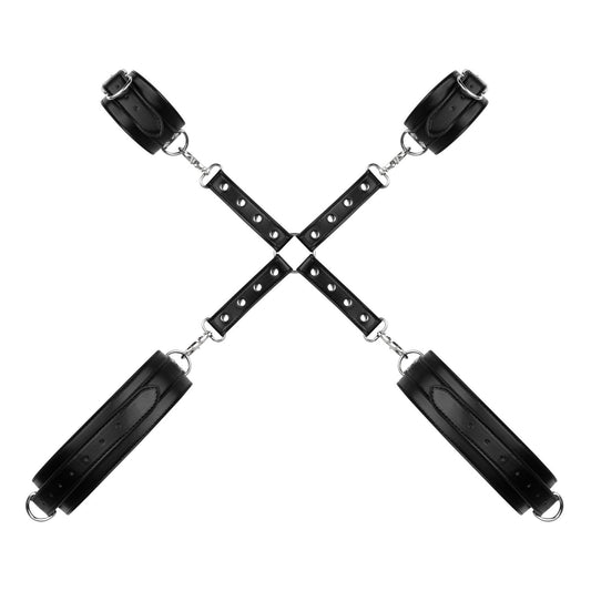Bedroom Fantasies - Bondageharnas Handboeien en Hogtie Set - Zwart