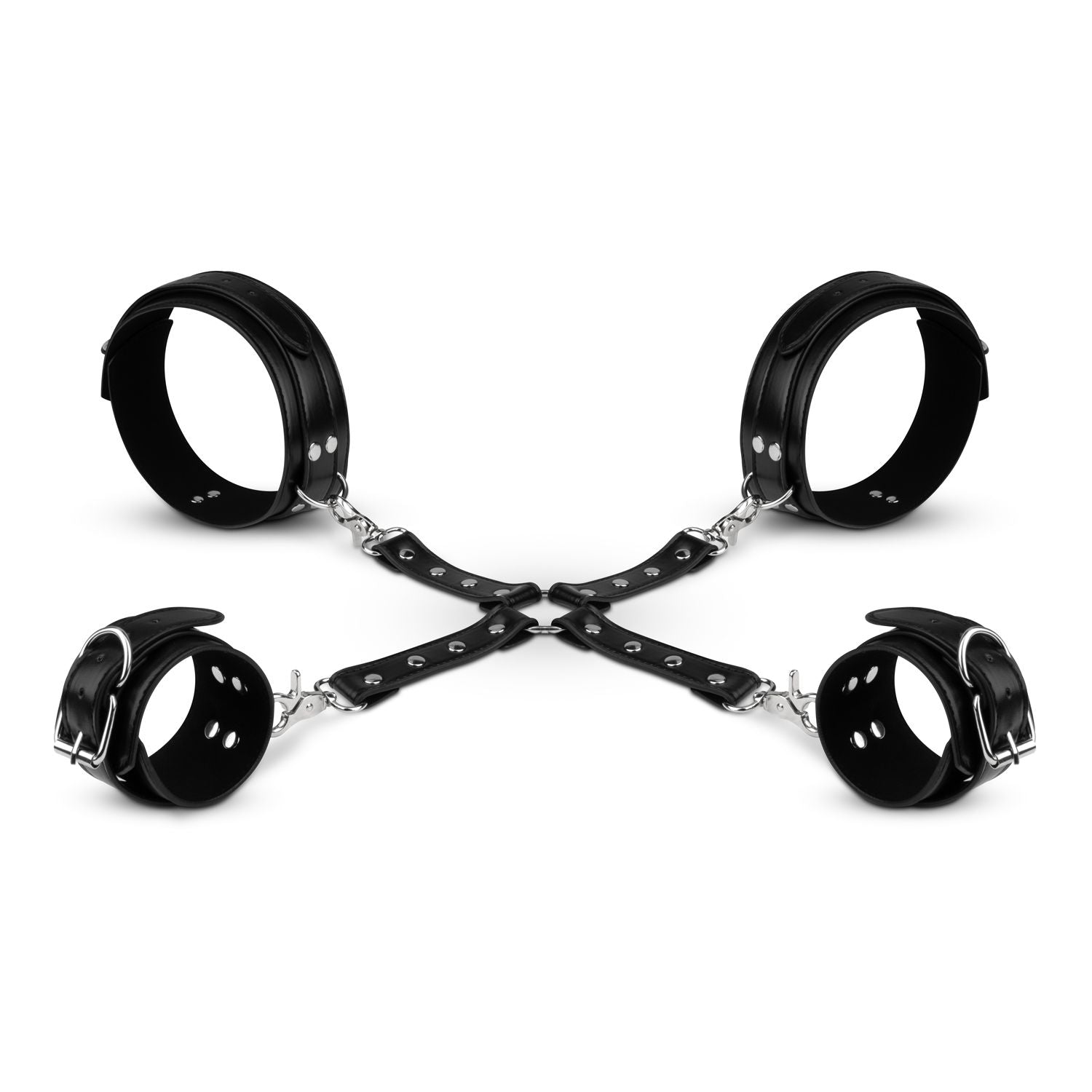 Bedroom Fantasies - Bondageharnas Handboeien en Hogtie Set - Zwart