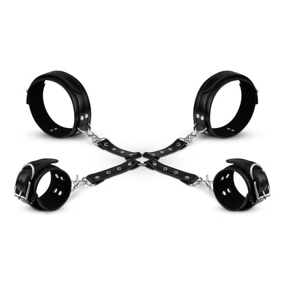 Bedroom Fantasies - Bondageharnas Handboeien en Hogtie Set - Zwart