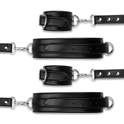 Bedroom Fantasies - Bondageharnas Handboeien en Hogtie Set - Zwart