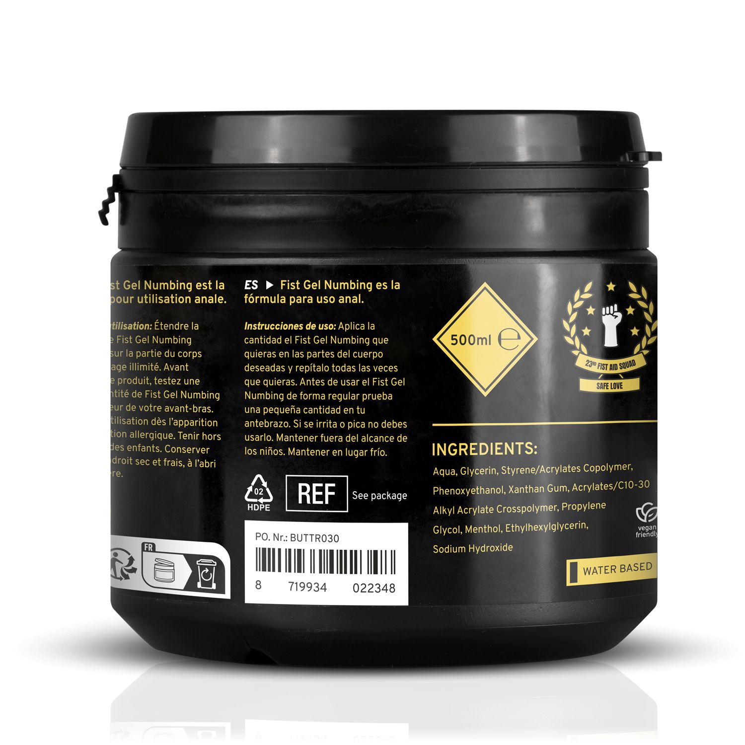 BUTTR - Fisting Gel Verdovend - 500 ml