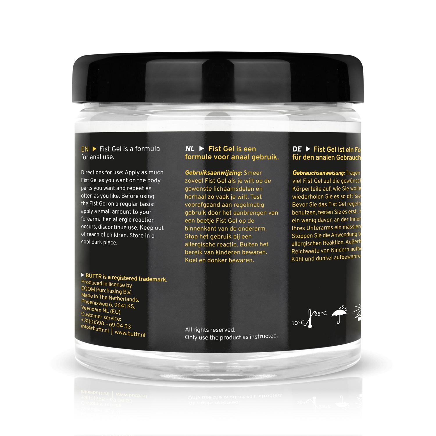 BUTTR - Transparante Fisting Gel non-sticky - 500 ml