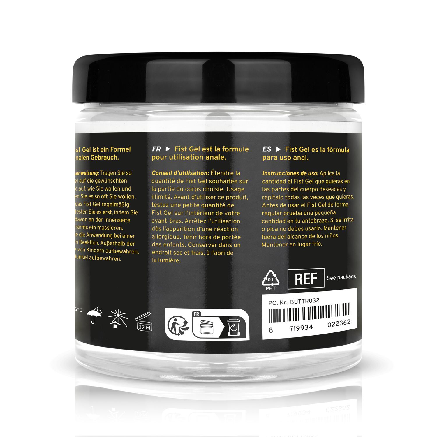 BUTTR - Transparante Fisting Gel non-sticky - 500 ml