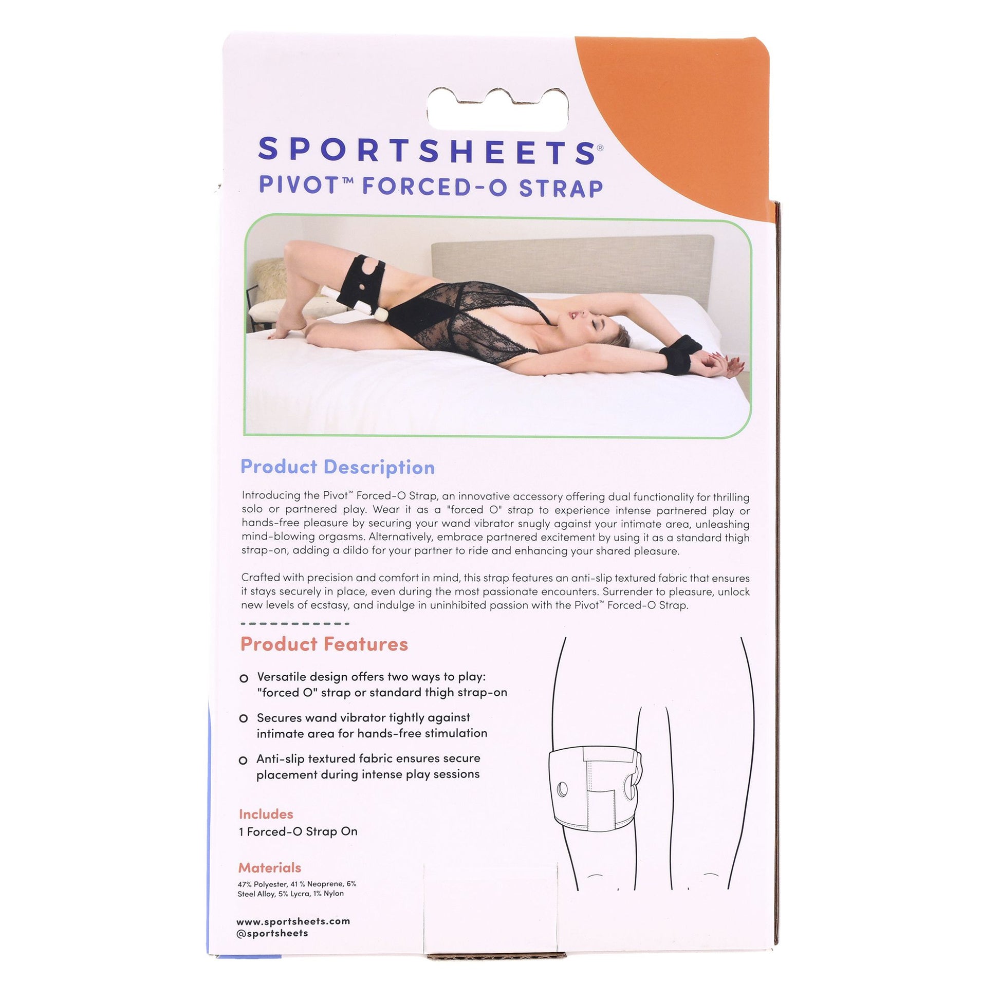 Sportsheets - Pivot 2 in 1 Forced-O Strap - Zwart