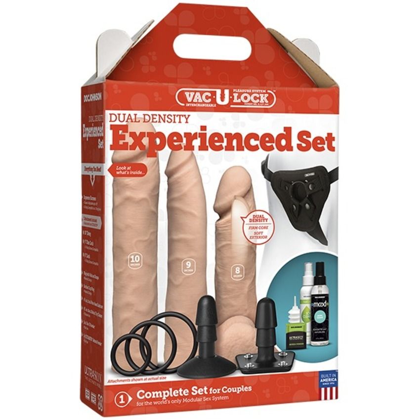 Doc Johnson - VacULock Dual Density Experienced Set - Beige