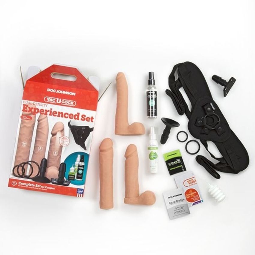 Doc Johnson - VacULock Dual Density Experienced Set - Beige