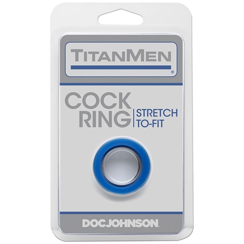 Doc Johnson - TitanMen Cock Ring - Blauw