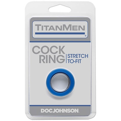 Doc Johnson - TitanMen Cock Ring - Blauw