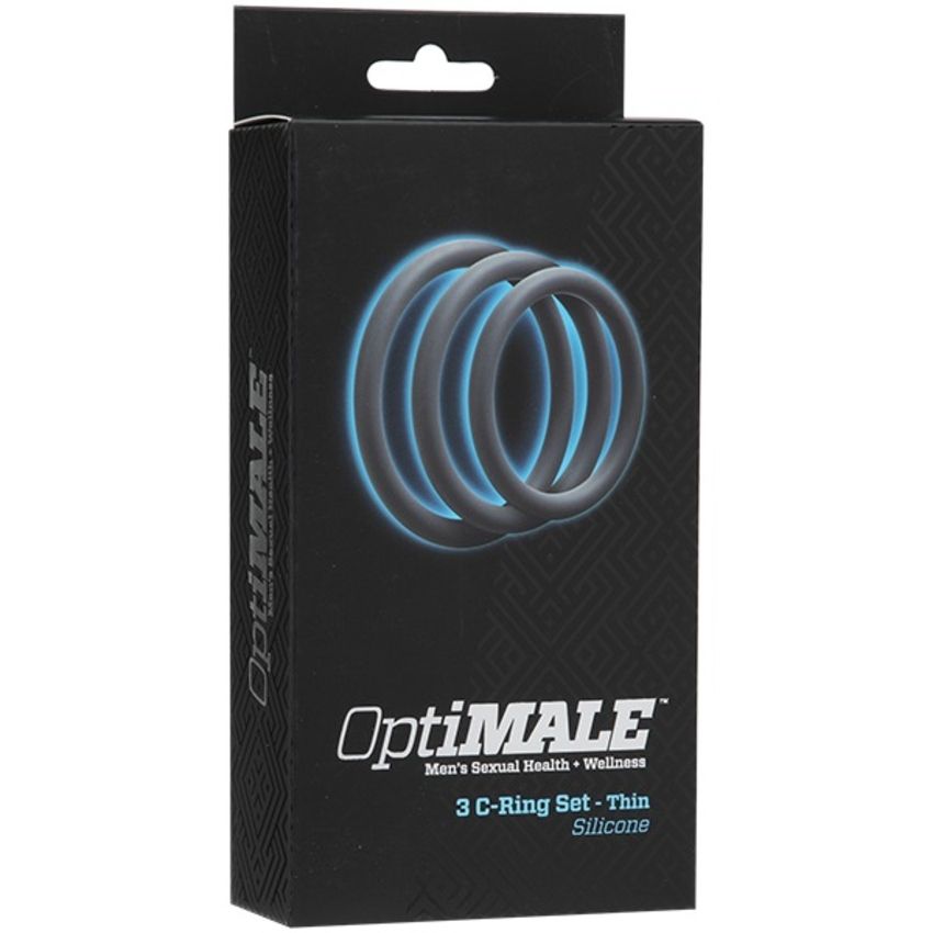 Doc Johnson - OptiMALE 3 C-Ring Set Dun - Grijs