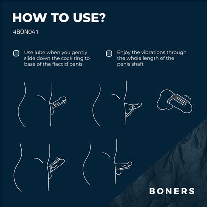 Boners Cockring & Ball Stimulator - Blauw