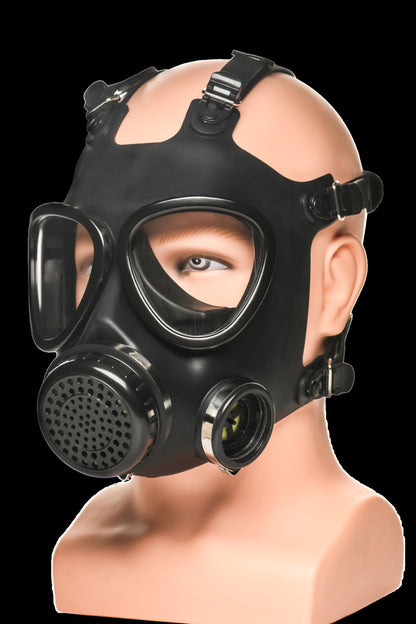 XR Brands - Inhaler Gas Masker Met Fles - Zwart & Wit