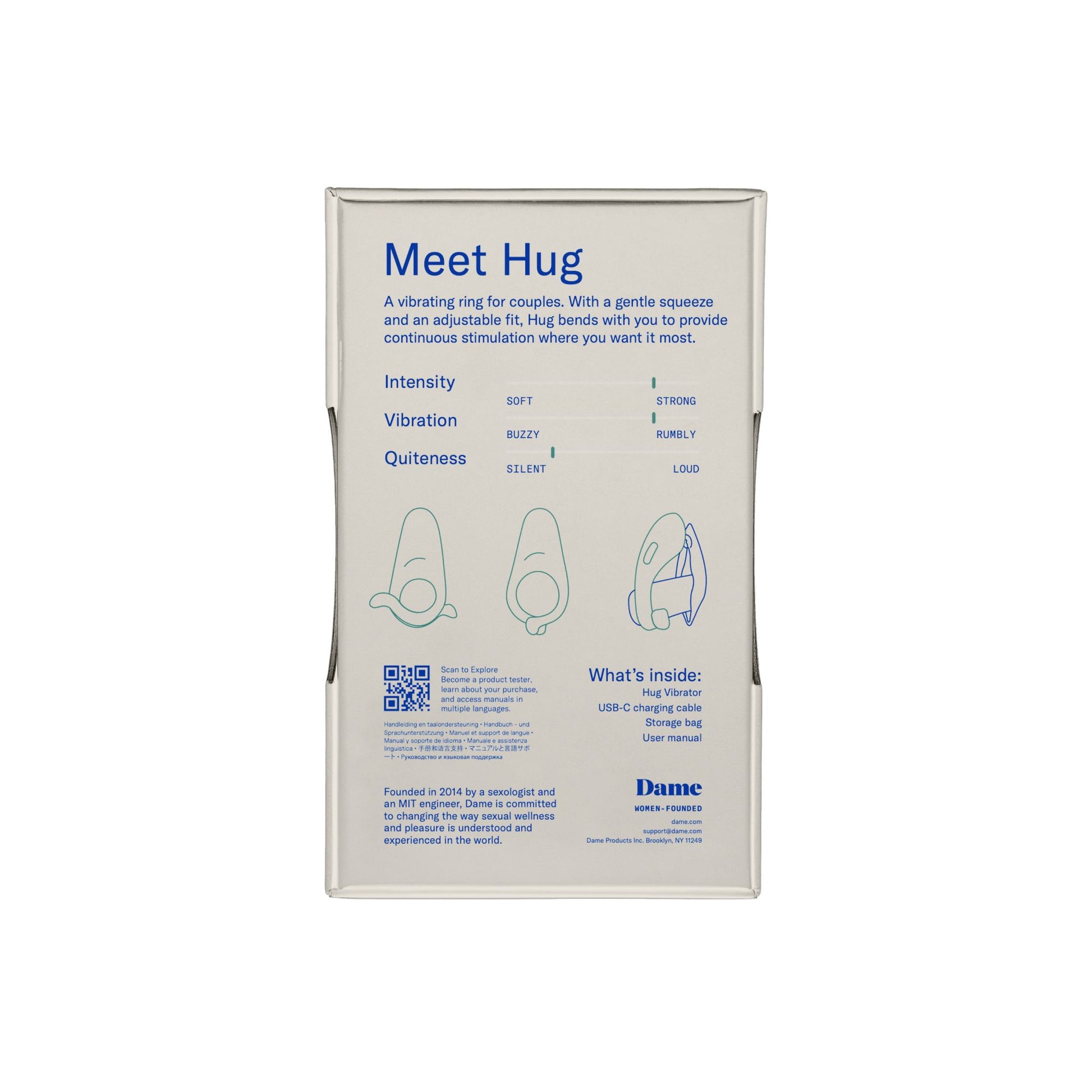 Dame - Hug Verstelbare Cockring - Steel Grey