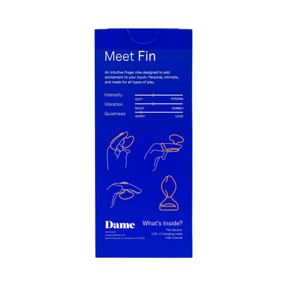 Dame - Fin 2.0 Vinger Vibrator - Citrus