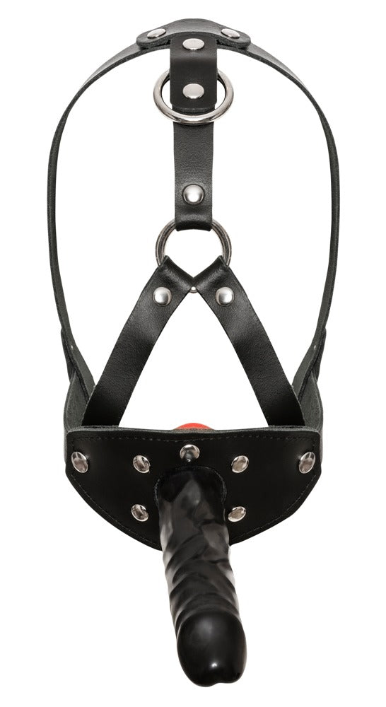 LeatherHead harness with Dildo