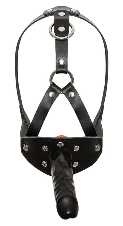 LeatherHead harness with Dildo