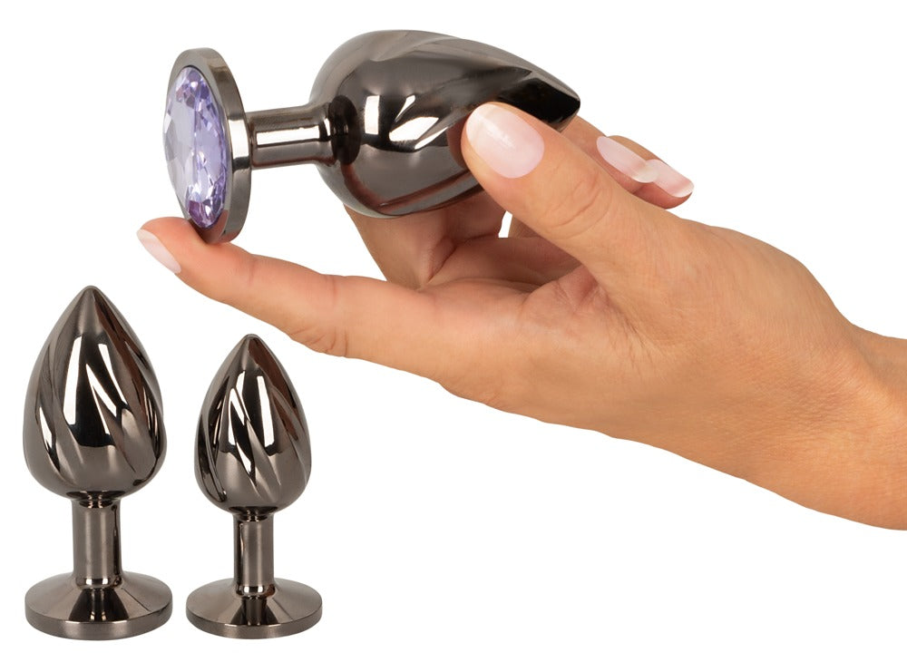 ANOS Metal Butt Plug Set Diamo