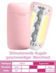 Masturbateur Tenga Puffy Strawberry Pink à texture douce