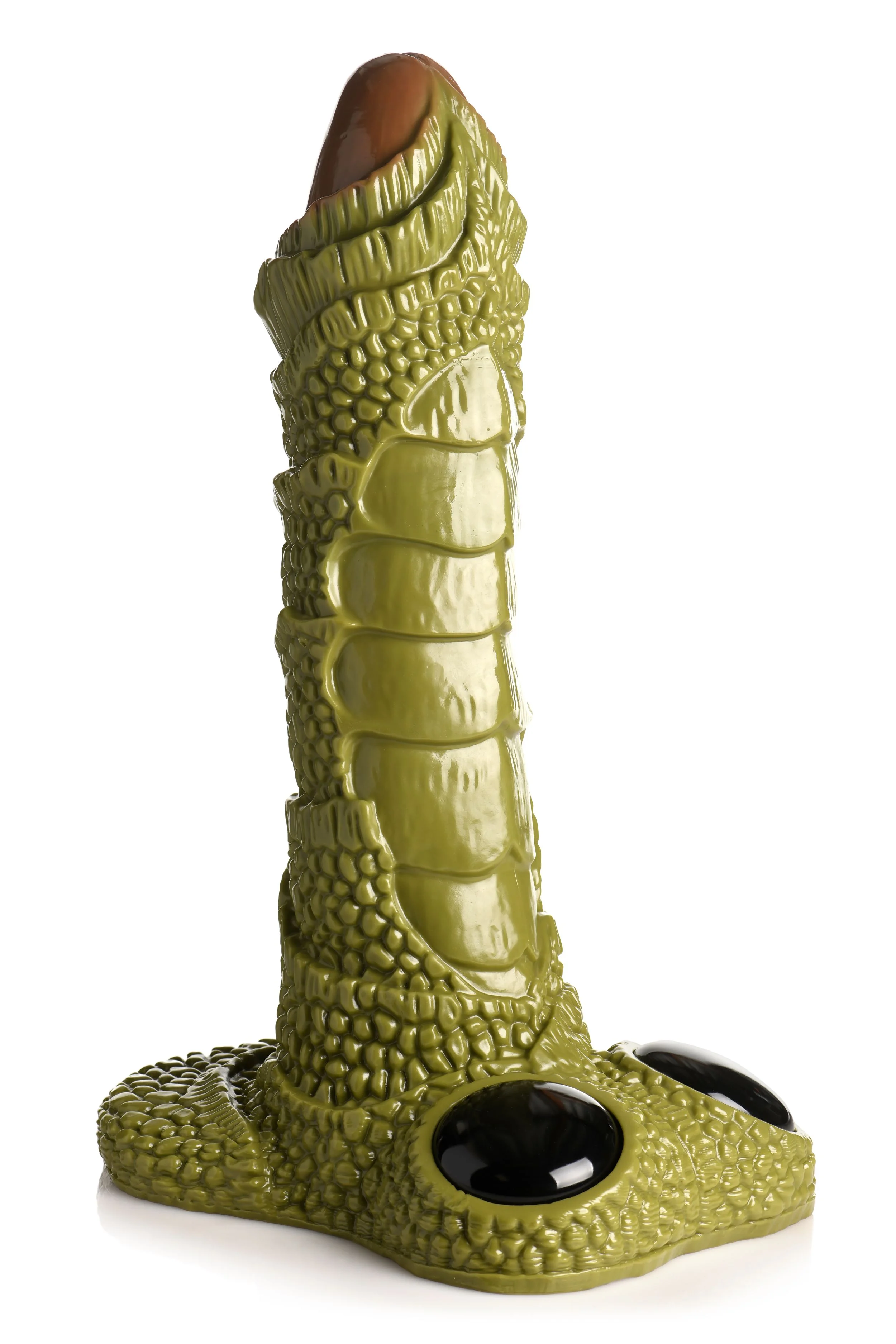 XR Brands - Reusachtig Geschubd Moerasmonster Dildo - Groen
