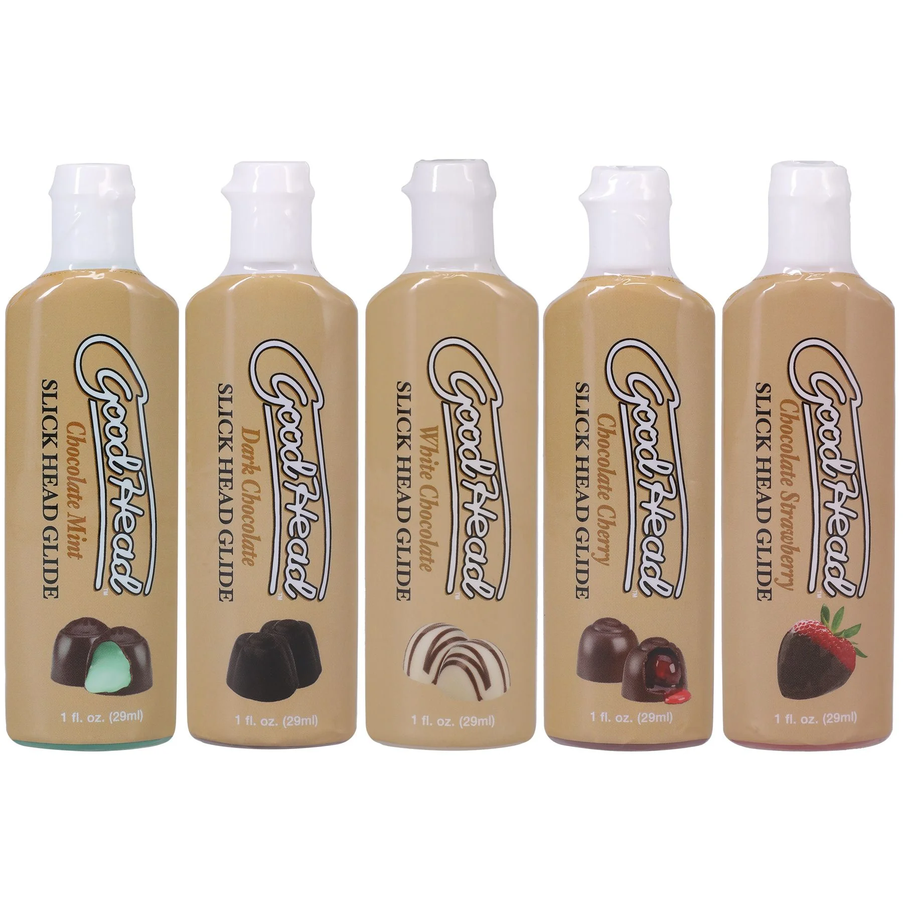Doc Johnson - GoodHead Slick Head Glide Chocolade - 5-Pack 30 ml