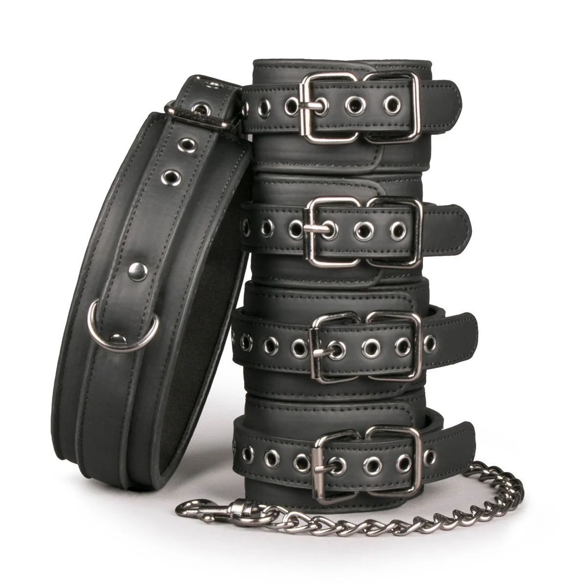 Fetish - Bondage Set - Halsband en Hand - en Enkelboeien