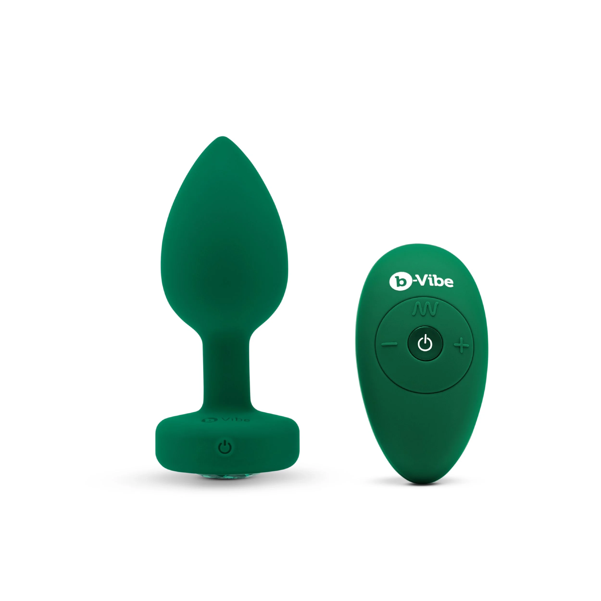B-Vibe - Vibrerende Juwelen Plug M/L Groen