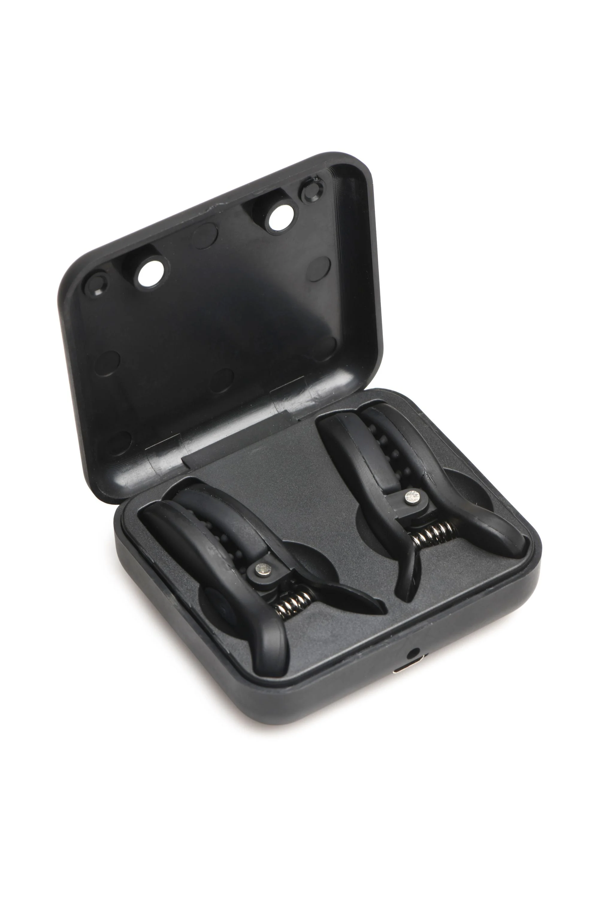 XR Brands - Dark Grip Vibrerende Tepelkemmen - Zwart