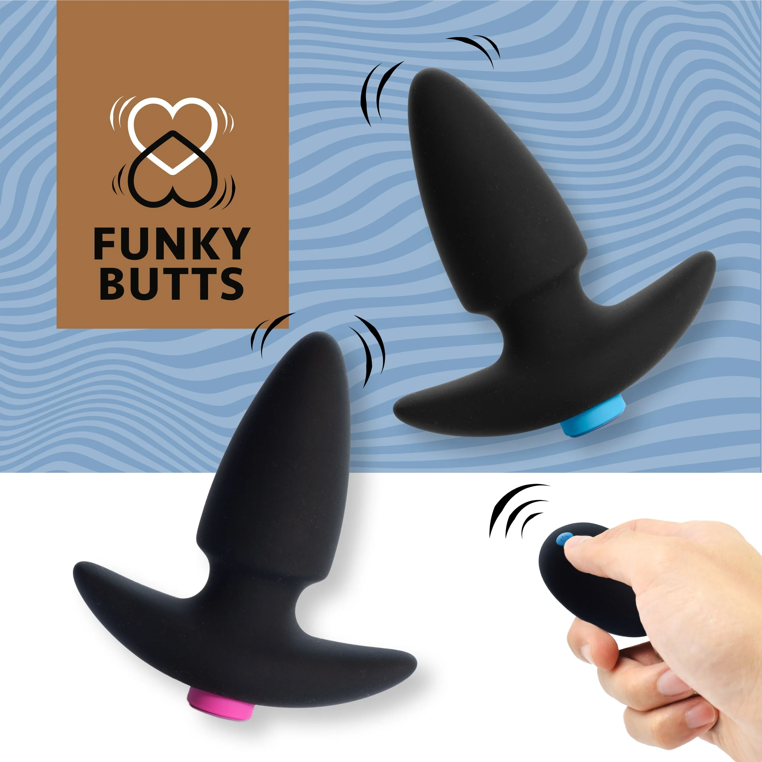 FeelzToys - FunkyButts Buttplugset met Afstandsbediening voor Koppels